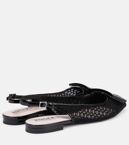 Roger Vivier Gommettine net slingback flats