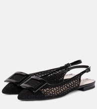 Roger Vivier Gommettine net slingback flats