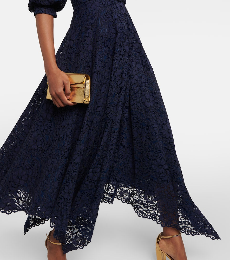 Costarellos Belted lace midi dress