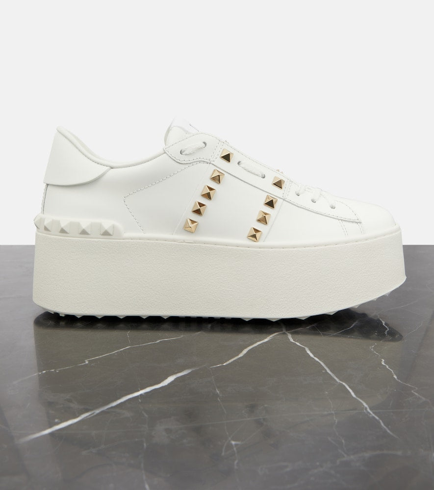 Valentino Garavani Rockstud Untitled leather platform sneakers