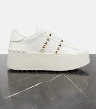 Valentino Garavani Rockstud Untitled leather platform sneakers