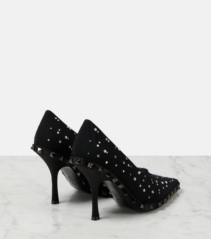 Valentino Garavani Rockstud and crystal embellished pumps