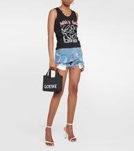 Loewe Mini raffia shopper