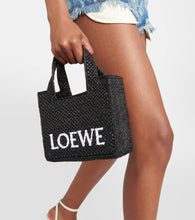 Loewe Mini raffia shopper