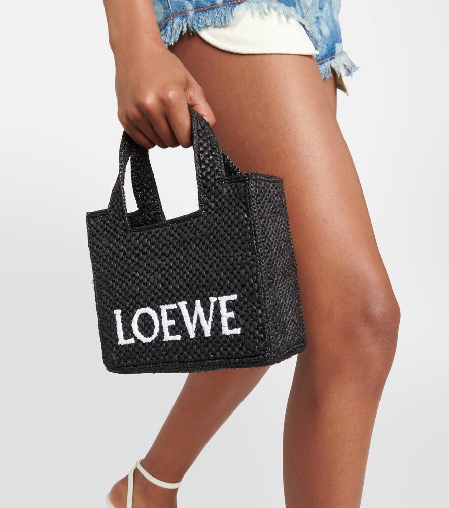 Loewe Mini raffia shopper