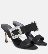 Manolo Blahnik Gable embellished satin sandals