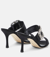 Manolo Blahnik Gable embellished satin sandals