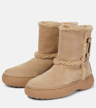Tod's Suede and shearling ankle boots