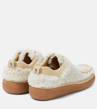 Ami Paris Lace-up shearling loafers