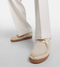 Ami Paris Lace-up shearling loafers