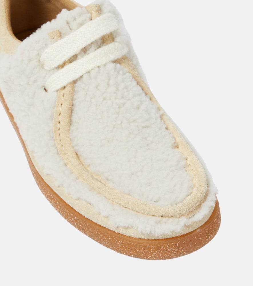 Ami Paris Lace-up shearling loafers
