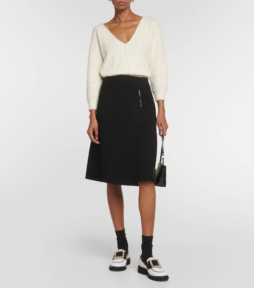 Roger Vivier Viv' Rangers Wool Bouclé loafers