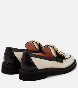 Roger Vivier Viv' Rangers wool boucl√É¬© loafers
