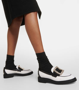 Roger Vivier Viv' Rangers wool boucl√É¬© loafers