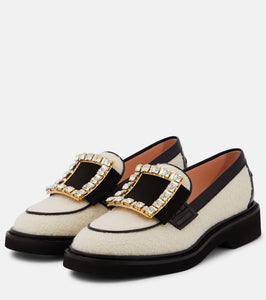 Roger Vivier Viv' Rangers wool boucl√É¬© loafers