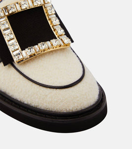 Roger Vivier Viv' Rangers wool boucl√É¬© loafers