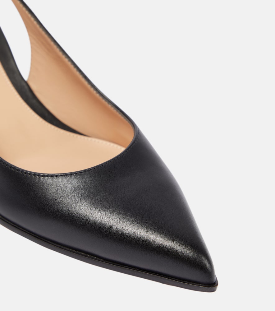 Gianvito Rossi Piper leather slingback pumps