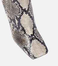 Gianvito Rossi Snake-effect leather over-the-knee boots