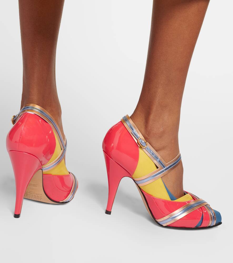 Maison Margiela Tabi embellished leather pumps