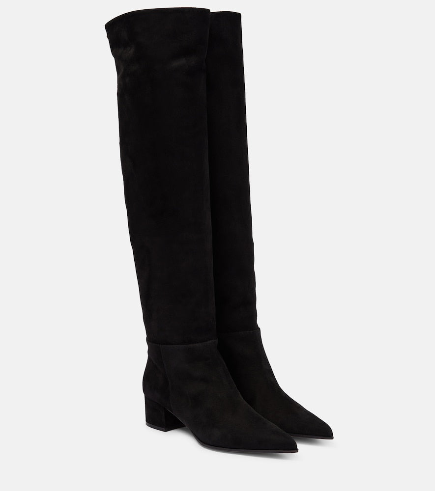 Gianvito Rossi Suede leather knee-high boots - Gianvito Rossi 麂皮过膝长靴