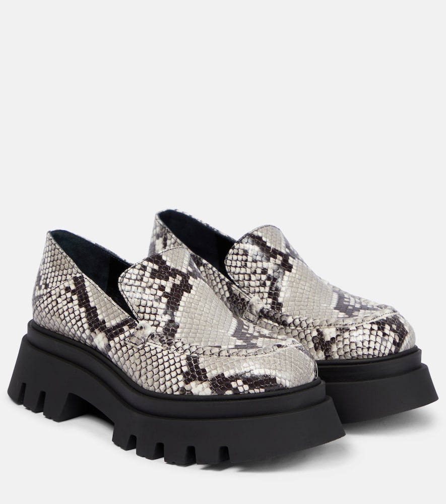 Dorothee Schumacher Printed leather platform loafers