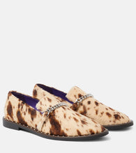 Stella McCartney Falabella printed velvet loafers