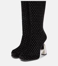 Nodaleto Angel S embellished velvet knee-high boots