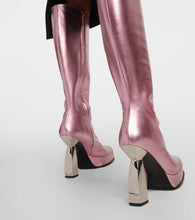 Nodaleto Angel metallic leather knee-high boots