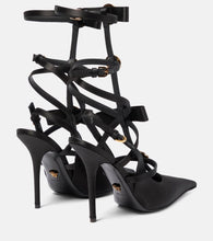 Versace Medusa caged satin pumps