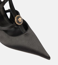 Versace Medusa caged satin pumps