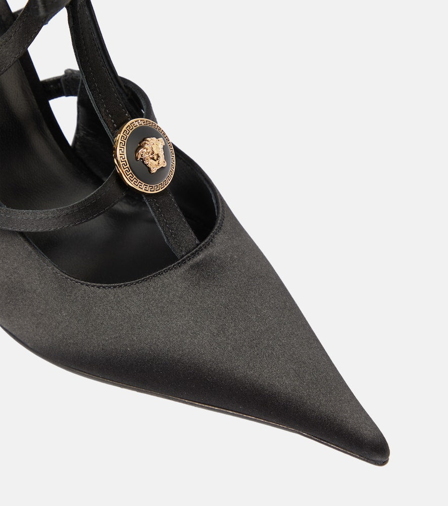 Versace Medusa caged satin pumps