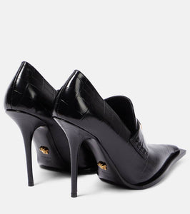 Versace Croc-effect patent leather pumps