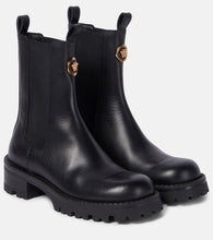 Versace Medusa leather Chelsea boots