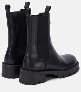 Versace Medusa leather Chelsea boots