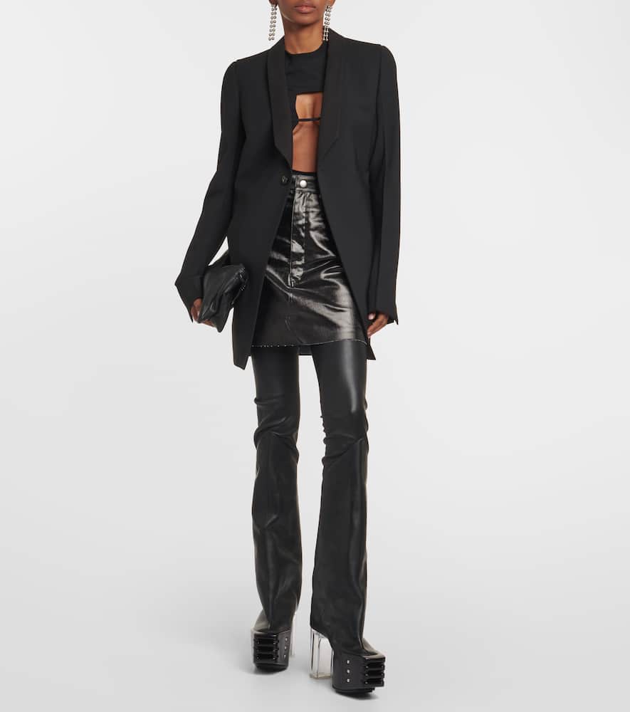 Rick Owens Platform leather over-the-knee boots