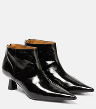 Ganni Faux leather ankle boots