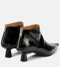 Ganni Faux leather ankle boots