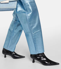 Ganni Faux leather ankle boots