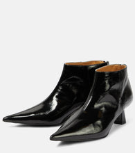 Ganni Faux leather ankle boots