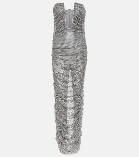 Giuseppe di Morabito Embellished bustier mesh gown