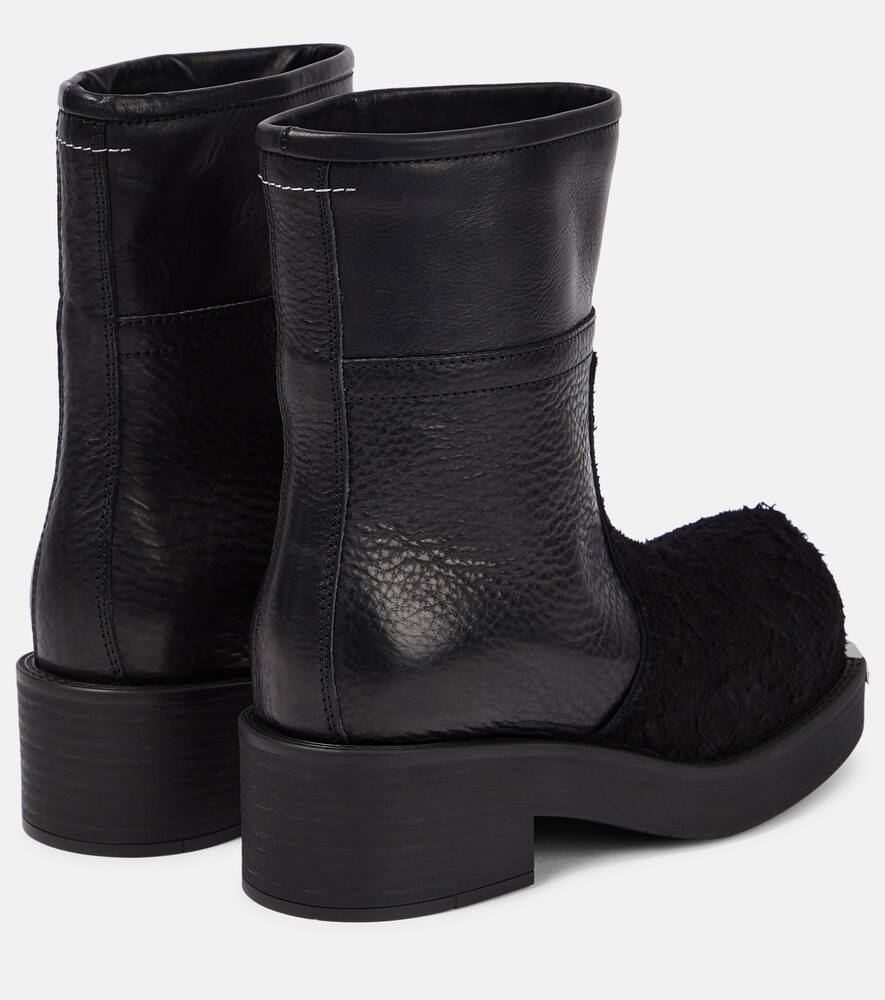 MM6 Maison Margiela Leather and suede ankle boots