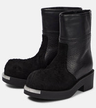 MM6 Maison Margiela Leather and suede ankle boots