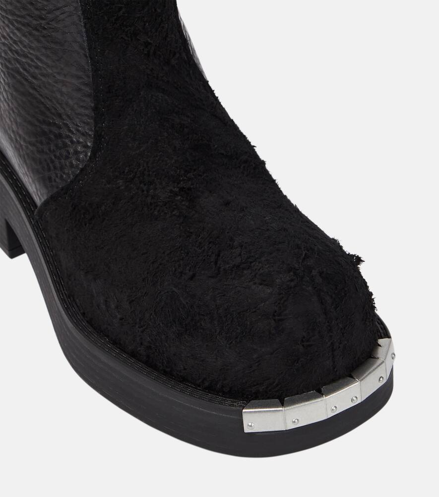 MM6 Maison Margiela Leather and suede ankle boots