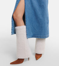 Magda Butrym Shearling and suede knee-high boots