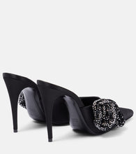 Magda Butrym Floral-appliqu√É¬© embellished satin mules