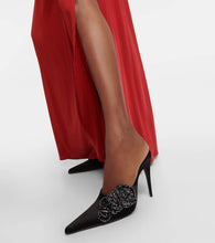 Magda Butrym Floral-appliqu√É¬© embellished satin mules