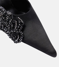 Magda Butrym Floral-appliqu√É¬© embellished satin mules