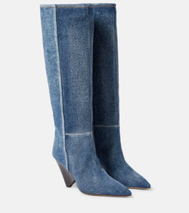 Isabel Marant Lakita denim knee-high boots