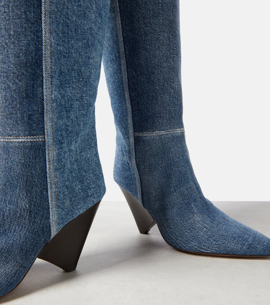 Isabel Marant Lakita denim knee-high boots