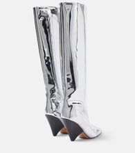 Isabel Marant Lakita mirrored knee-high boots